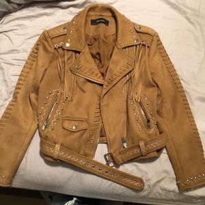 Fringe Zara moto style jacket